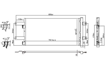 NISSENS КОНДЕНСАТОР КОНДИЦИОНЕРА 767X367X16 MAN TGS I TGX I 10.05-09.21