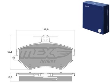 КОЛОДКИ ТОРМОЗНЫЕ VW GOLF III 94-97 TOMEX BRAKES