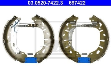 КОЛОДКИ ГАЛЬМІВНІ КОМПЛЕКТ РЕМОНТНИЙ 03.0520-7422.3