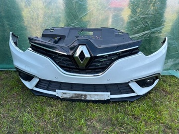 БАМПЕР ПЕРЕД RENAULT SCENIC IV ПАРКТРОНИК X6 КОМПЛЕКТНЫЙ БЕЛИЙ