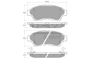 TOMEX BRAKES КОЛОДКИ ТОРМОЗНЫЕ TOYOTA COROLLA CARINA E