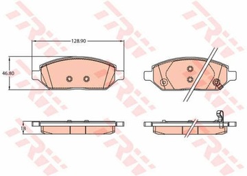 КОЛОДКИ ТОРМОЗНЫЕ ПЕРЕД TRW GDB2135