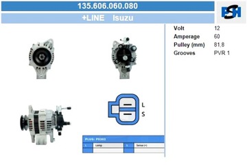 BV PSH ГЕНЕРАТОР ISUZU 60A ГЕНЕРАТОР