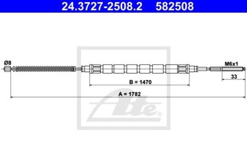 ТРОС ТОРМОЗА РУЧНОГО VW CADDY PICK-UP 97-00