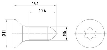 KPL=2SZT!!!! БОЛТ ДИСКА HAM. VW P.- T. BORA- CADDY- GOLF- JETTA- PASSAT-