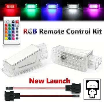 КОМПЛЕКТ RGB 2X LED (СВЕТОДИОД ) ФАРИ PRZEDZIAŁ BAGAŻOWY AUDI