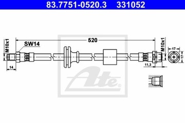 ПАТРУБОК HAM. ELAST. BMW X3 E83 03- ПЕРЕД