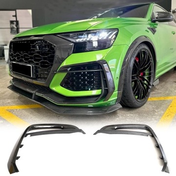 REAL CARBON WLOTY БАМПЕРА VENT FINS SPLITTER AUDI RSQ8 RS Q8 2020-2023