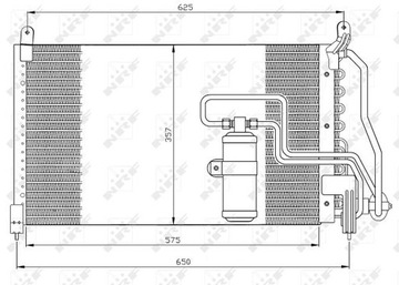 КОНДЕНСАТОР КОНДИЦИОНЕРА OPEL VECTRA- CALIBRA КОМПЛЕКТ Z OSUSZACZEM