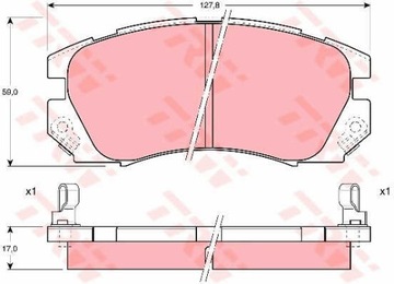 КОЛОДКИ ТОРМОЗНЫЕ ПЕРЕД TRW GDB1179