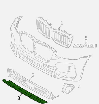 ЗАЩИТА НИЖНЯЯ ЦЕНТРАЛЬНАЯ BMW X3 G01 РЕСТАЙЛ 51118081050