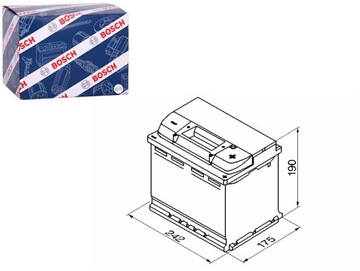 АККУМУЛЯТОР BOSCH 12V 60AH 540A S4 P + 1 242X175X190 B13 ПУСКОВОЙ