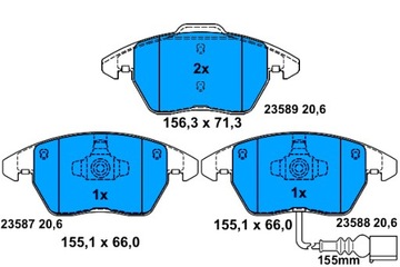 ATE КОЛОДКИ ТОРМОЗНЫЕ ПЕРЕД AUDI A1 A3 SEAT ALTEA ALTEA XL IBIZA IV