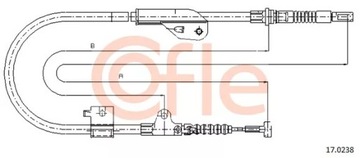 17.0238 ТРОС H-CA LE NISSAN PRIMERA P11 99-