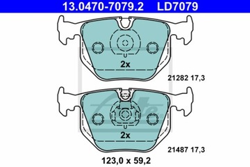 КОЛОДКИ ТОРМОЗНЫЕ ATE CERAMIC ATE 13.0470-7079.2