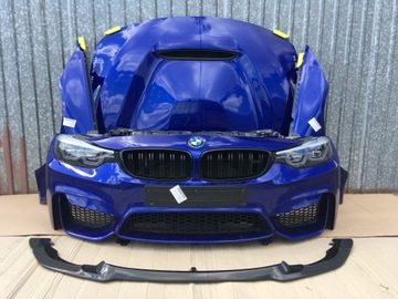 BMW M4 CS F82 - M3 F80 - B51 SAN MARINO BLUE - КАПОТ БАМПЕР КРЫЛО ПЕРЕД