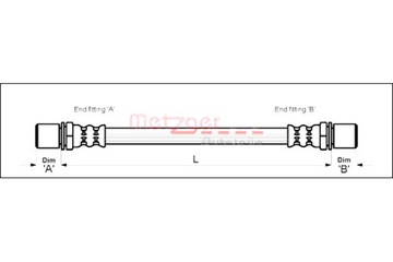 METZGER ПАТРУБОК ТОРМОЗНОЙ