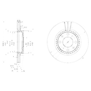 DRIVE+ ДИСКИ ТОРМОЗНЫЕ ТОРМОЗНЫЕ 2 ШТУКИ. ПЕРЕД ŁADA LARGUS 1.6B 18- 5X20 6X4OTW