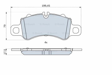 BOSCH КОЛОДКИ ТОРМОЗНЫЕ ПЕРЕД PORSCHE 718 BOXSTER 718 BOXSTER SPYDER