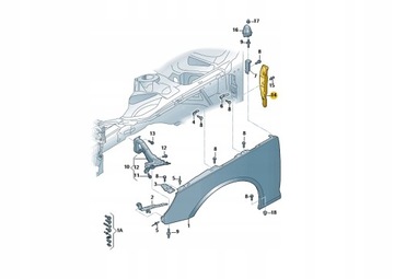 ЗАЩИТА КРЫЛА ПРАВАЯ ПЕРЕД AUDI A4 B9 8W0821112