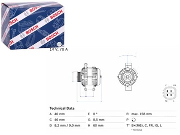 ГЕНЕРАТОР HONDA CR-V 2.0 01- BOSCH