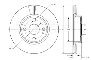 TOMEX BRAKES ДИСКИ ТОРМОЗНЫЕ ТОРМОЗНЫЕ 2 ШТУКИ. MITSUBISHI SPACE STAR 12- ПЕРЕД