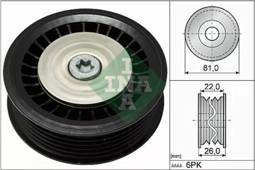 INA 532 0678 10 РОЛИК ВЕДУЩИЙ / НАПРАВЛЯЮЩАЯ, РЕМЕНЬ ПОЛИКЛИНОВЫЙ ZĘBATY