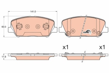 КОЛОДКИ ТОРМОЗНЫЕ KIA ПЕРЕД CEED/CERATO/PRO CEED 1,0-1,6 12- GDB3582