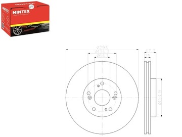 КОМПЛЕКТ ТОРМОЗНОЙ ДИСК ТОРМОЗНЫХ MINTEX ADC0572V 35511957