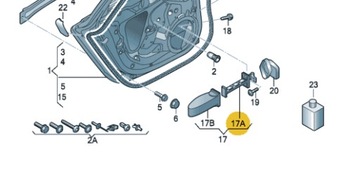 AUDI A4 RS4 B8 ОГРАНИЧИТЕЛЬ ДВЕРЬ ЗАД 8K0839249C