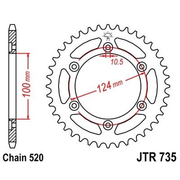 ЗУБЧАТКА ЗАДНЯЯ JT 38-ZĘBÓW DUCATI 851 851 1988-1992