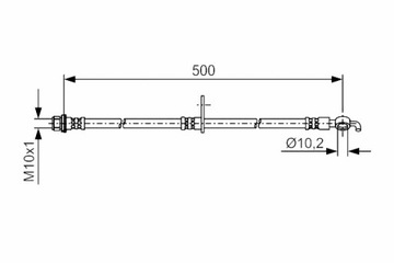 BOSCH ПАТРУБОК ТОРМОЗНОЙ ГИБКИЙ ПЕРЕД L CITROEN C1 II PEUGEOT 108
