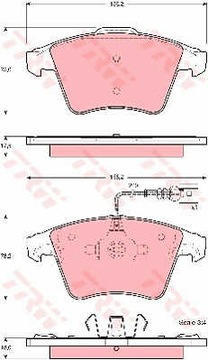 КОЛОДКИ ТОРМОЗНЫЕ ПЕРЕД TRW GDB1556