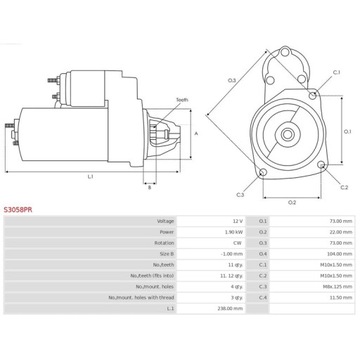 СТАРТЕР AS-PL S3058PR