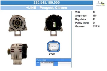 BV PSH ГЕНЕРАТОР PEUGEOT 180A ГЕНЕРАТОР