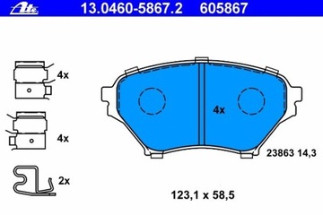 КОЛОДКИ ТОРМОЗНЫЕ ПЕРЕД MAZDA MX-5 2001-2005