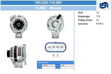 BV PSH ГЕНЕРАТОР NISSAN 110A ГЕНЕРАТОР