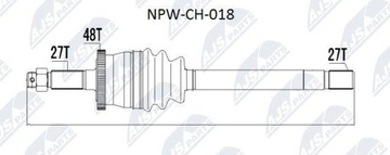 ПОЛУОСЬ ПРИВОДНАЯ JEEP GRAND CHEROKEE 99-04 /WITH VAR