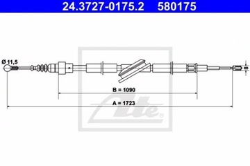 ATE 24.3727-0175.2 CIĘGŁO, ТОРМОЗ СТОЯНОЧНИЙ