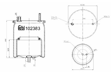 FEBI BILSTEIN ПЫЛЬНИК ПОДВЕСКИ ПНЕВМАТИЧЕСКОЙ ЗАД P ПОДСТАВКА СТАЛЬНОЙ