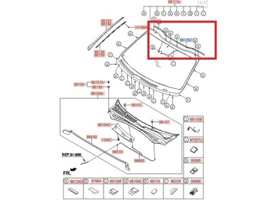 OEM УПЛОТНИТЕЛЬ СТЕКЛА ЛОБОВОГО DO KIA OPTIMA JF