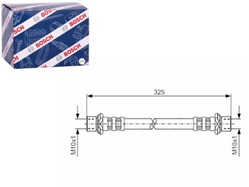 ПАТРУБОК ТОРМОЗНОЙ ГИБКИЙ ЗАД L/P TOYOTA RAV 4 I 2.0 01.94-06.00