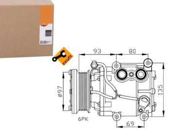 КОМПРЕССОР КОНДИЦИОНЕРА FORD MONDEO SCROLL-90V NRF