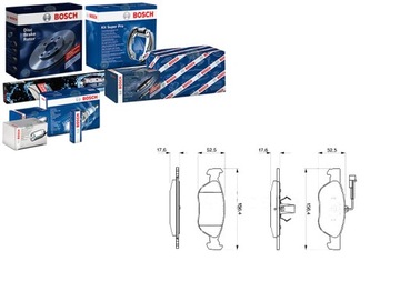 BOSCH КОМПЛЕКТ КОЛОДОК ТОРМОЗНЫХ BOS, 0 986 424 5