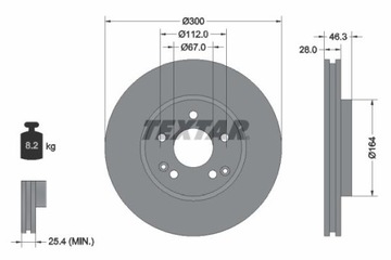 TEXTAR 92106005 ДИСК ГАЛЬМІВНИЙ