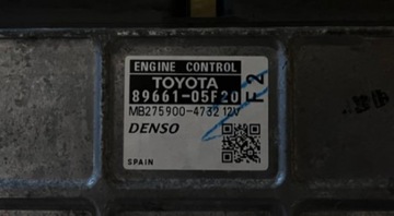 БЛОК УПРАВЛЕНИЯ 89661-05F20 TOYOTA AVENSIS T27 2.0 D-4D