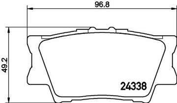 BREMSBELÄGE BREMSEN- PONTIAC TOYOTA LEXUS HELLA