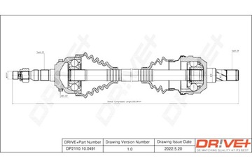 DRIVE+ ПОЛУОСЬ ПРИВОДНАЯ OPEL VECTRA 1.7TD 95-96 L ПЕРЕД M + ABS 29Z