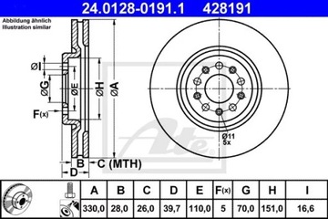 24.0128-0191.1 ДИСК HAM.PRZOD ALFA 159 05-