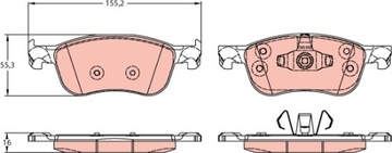 TRW КОЛОДКИ HAM. FORD P. FIESTA 1,0-1,1/1,5 TDCI 17-